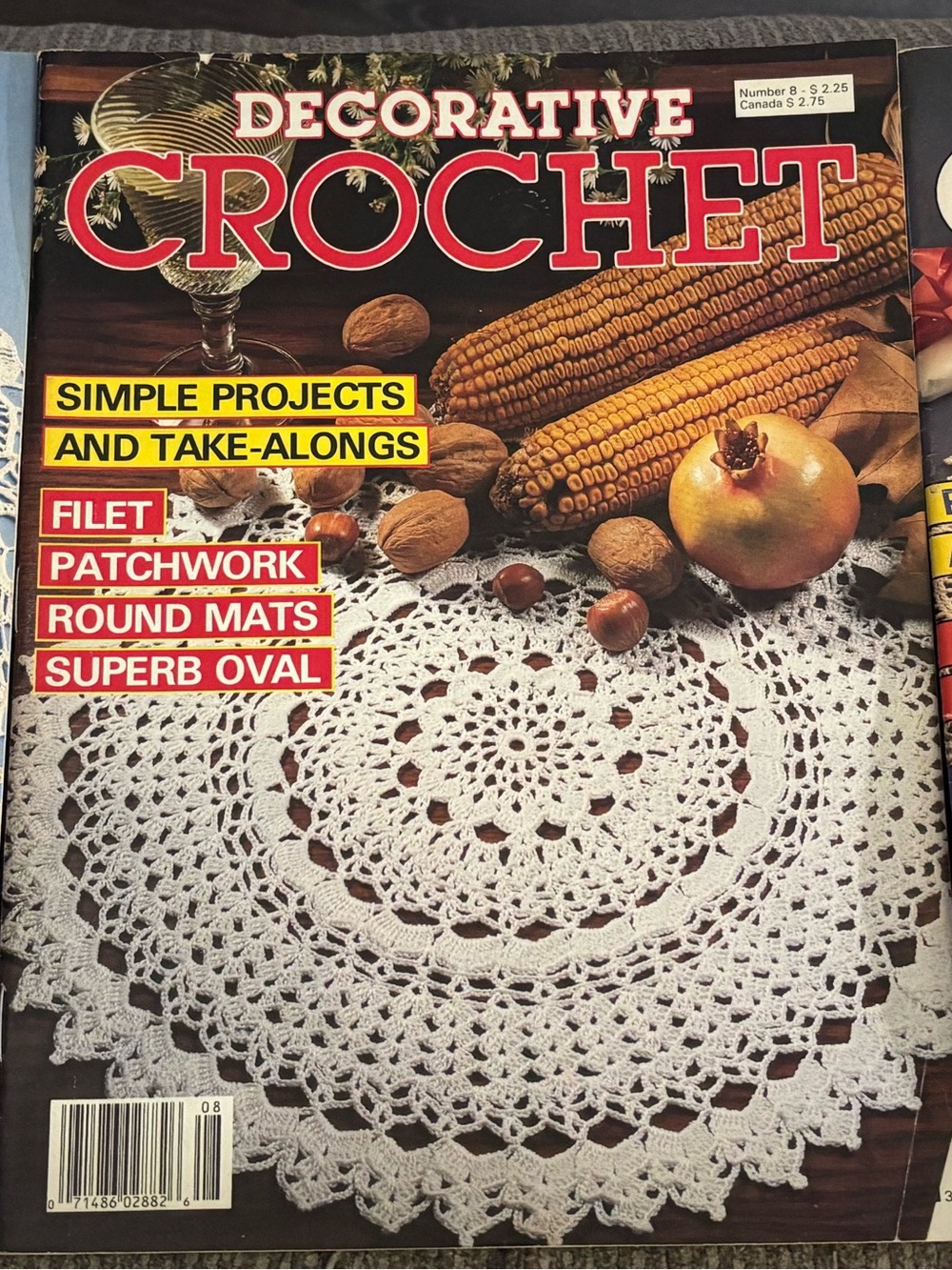 Lot of 3 Vintage Decorative Crochet Magazines 1989 Issues #7 #8 #10 Doily Patter